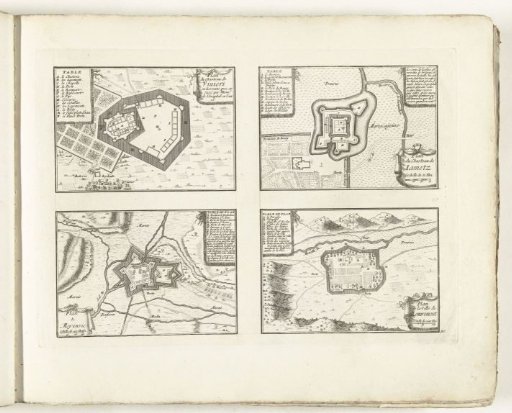 Maps of Viviers, Jametz, Moyenvic and Remiremont, ca. 1702