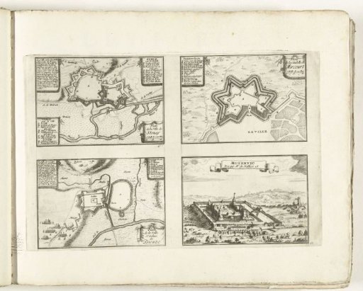 Maps of Stenay, Mirecourt, Dieuze and Moyenvic, ca. 1702