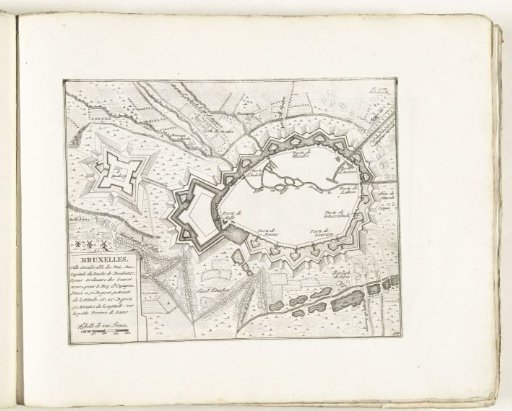 Map of Brussels, ca. 1702