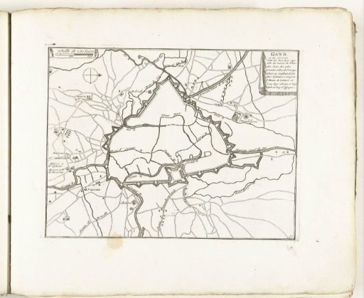 Map of Ghent, ca. 1702