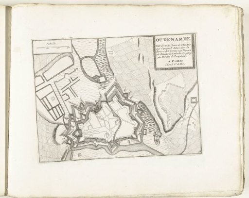 Map of Oudenaarde, ca. 1702