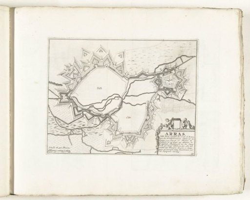 Map of Arras, ca. 1702