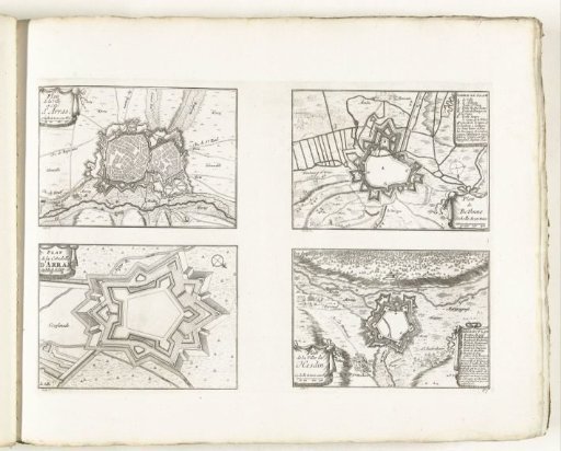 Maps of Arras, Béthune and Hesdin, ca. 1702