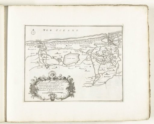 Map of the Flemish coast between Dunkirk and Nieuwpoort, ca. 1702