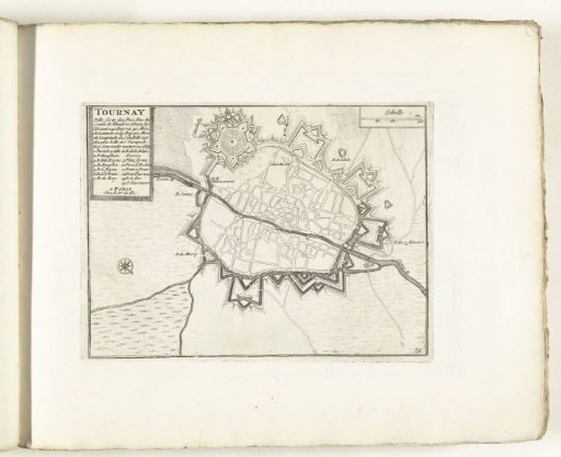 Map of Tournai, ca. 1702