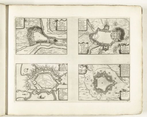 Maps of Limbourg, Cambrai, Condé and Philippeville, ca. 1702