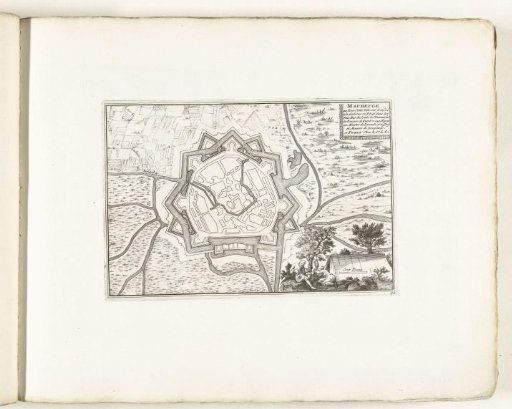 Map of Maubeuge, ca. 1702