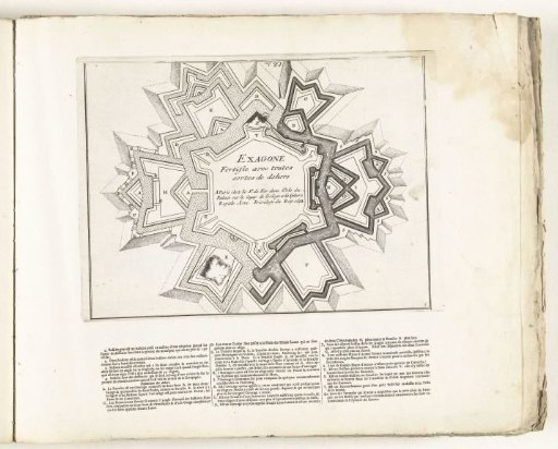 Application of the hexagon in fortification, ca. 1702