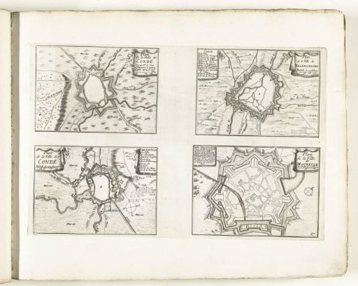 Maps of Condé, Valenciennes and Maubeuge, ca. 1702