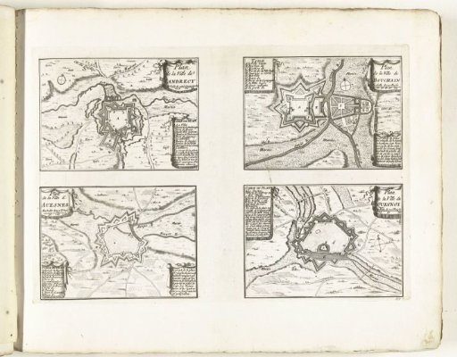 Maps of Landrecies, Bouchain, Avesnes and le Quesnoy, ca. 1702