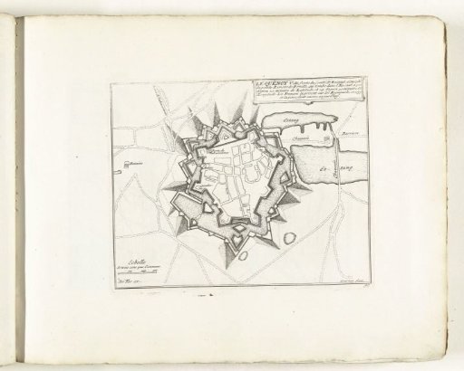 Map of le Quesnoy, ca. 1702