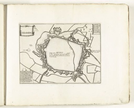 Map of Mons, ca. 1702