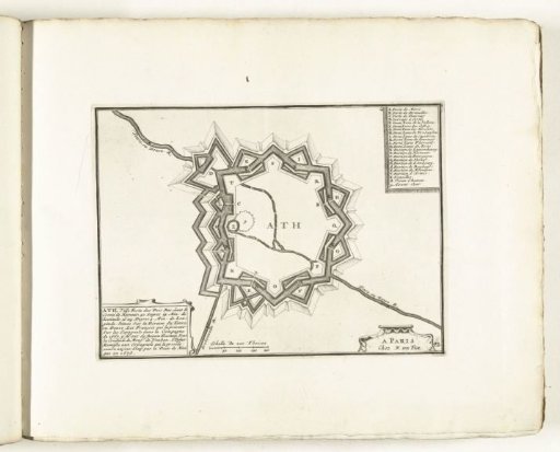 Map of Ath, ca. 1702