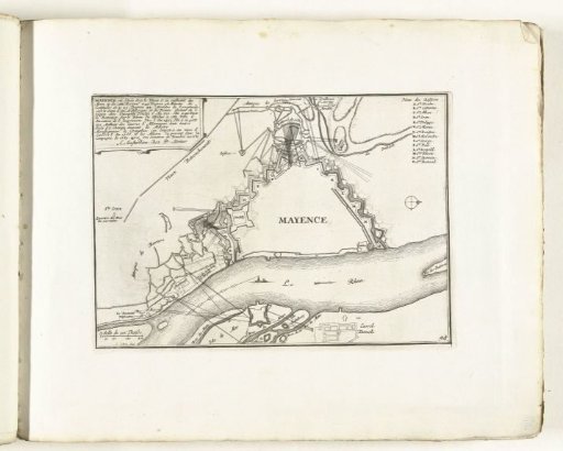 Map of Mainz, ca. 1702