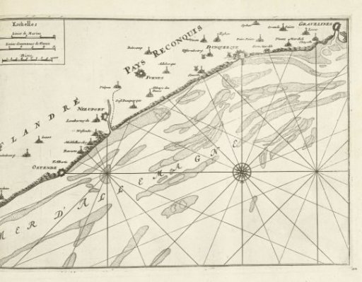 Map of the Flemish coast, 1726