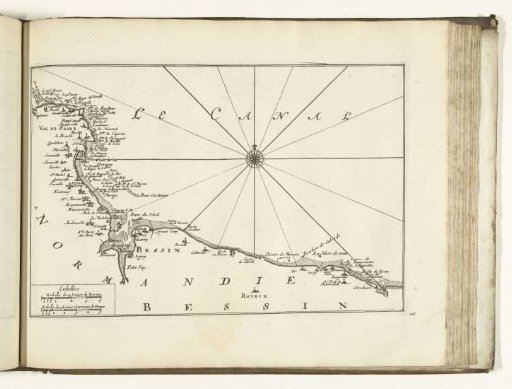 Map of the French coast between Barfleur and Bayeux, 1726