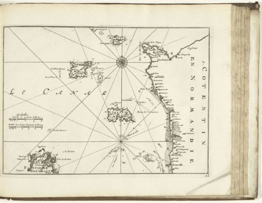 Map of the French coast between Cherbourg and Granville, 1726