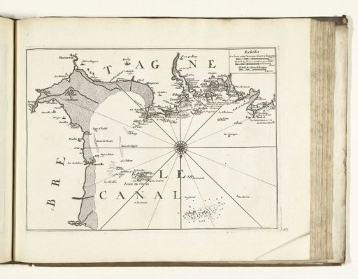 Map of the French coast near Mont-Saint-Michel, 1726