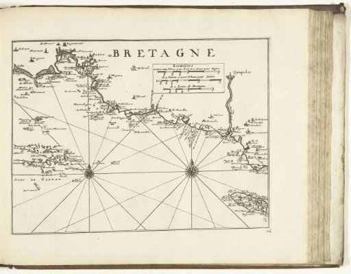 Map of the South Coast of Brittany, 1726