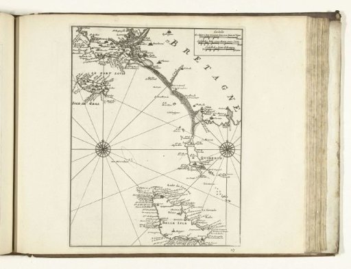 Map of the South Coast of Brittany between Port-Louis and Belle Ile, 1726