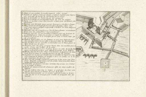 Plate about trenches at a bastion, 1726
