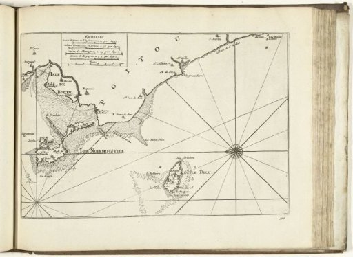 Map of the French West Coast near Île de Noirmoutier, 1726
