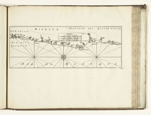 Map of the Spanish North Coast between Bilbao and San Sebastián, 1726