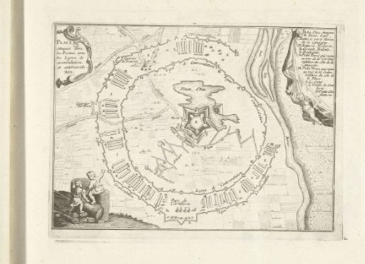 Schematic representation of a hypothetical siege, 1726