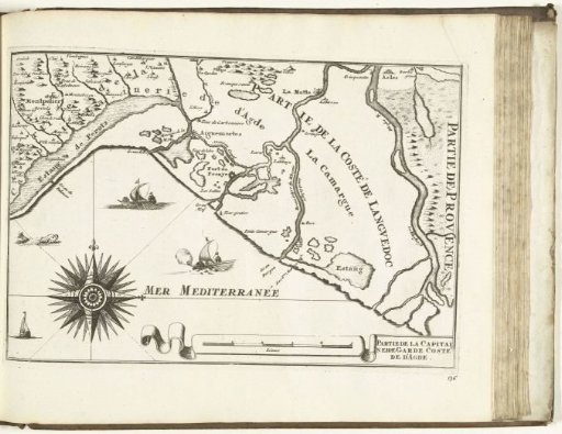 Map of the southern coast of France near Montpellier, 1726