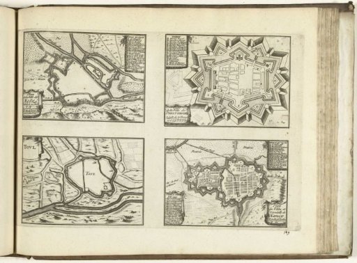 Plans of Metz, Phalsbourg, Toul and Nancy, 1726