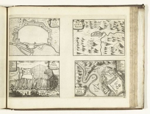 Plans of Dôle, Salins, St. Anne and Joux, 1726