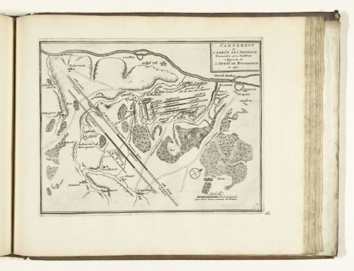 Map showing the encampment of the imperial troops at Heilbronn, 1695