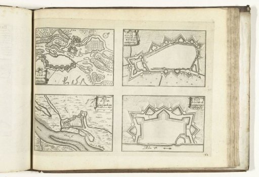 Maps of Breisach, Neuss, Germersheim and Kaiserswerth, 1726
