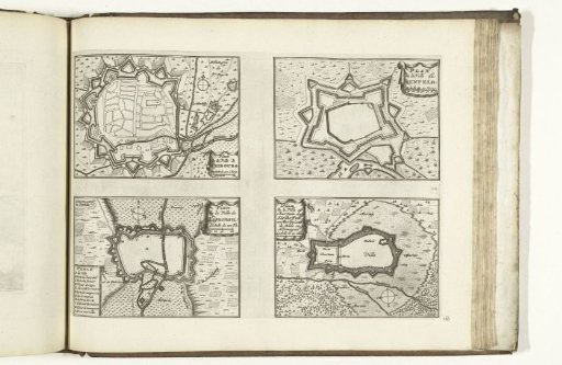Maps of Fribourg, Benfeld, Haguenau and Stollhofen, 1726