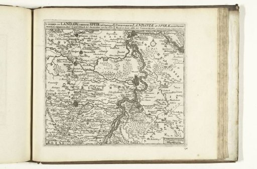 Map of the region between Mannheim and Landau, 1726