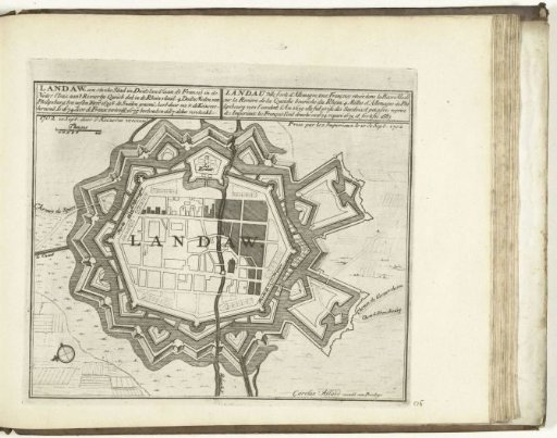 Map of Landau, 1726