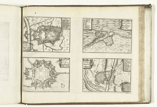 Plans of Philippsburg, Kreuznach, Saarlouis and Saverne, 1726