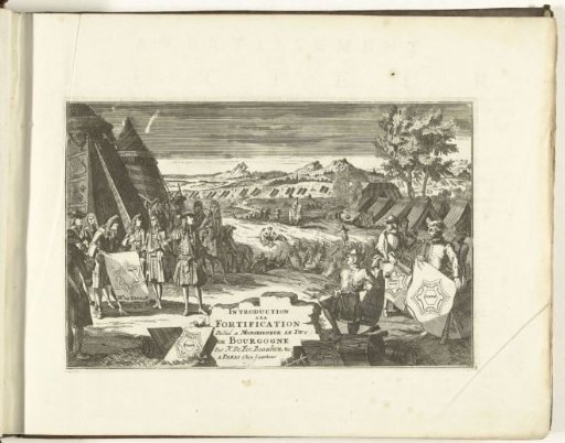 Title print for the print work: Les Forces de l'Europe, Asie, Afrique et Amerique (...) Comme aussi les Cartes des Côtes de France et d'Espagne (part I), 1726