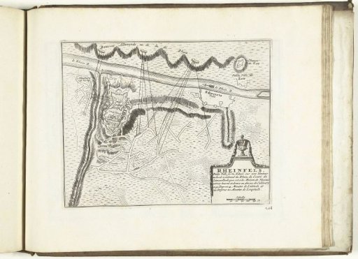 Map showing the relief of Rheinfels, 1693