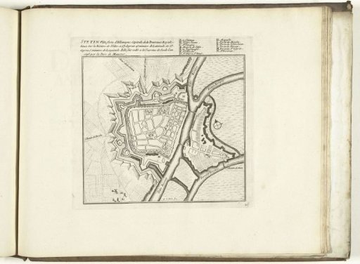 Map of Stettin, 1726