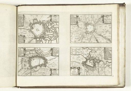 Plans of Saint-Omer, Bapaume, Aire-sur-la-Lys, and Saint-Venant, 1726
