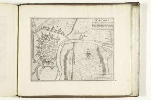 Map of Nieuwpoort, 1726