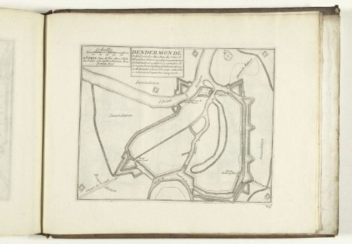 Map of Dendermonde, 1726