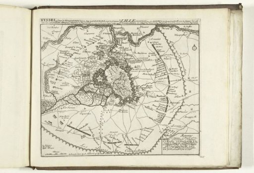 Map of the Siege of Lille, 1708