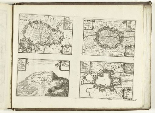 Maps of Lille, Douai, Montcassel and Ypres, 1726