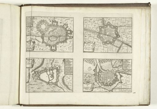 Maps of Tournai, Damme, Oudenaarde and Nieuwpoort, 1726