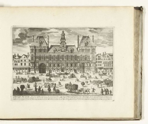 View of the Hôtel de Ville in Paris, 1726