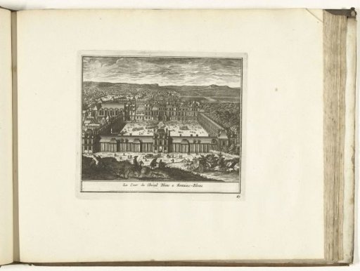 View of the Cour du Cheval Blanc in the Palace of Fontainebleau, 1726