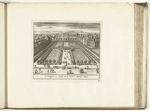 View of the Orangerie and Cour de la Fontaine in the Palace of Fontainebleau, 1726