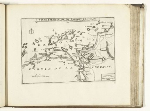 Map of Saint-Malo and surroundings, 1726